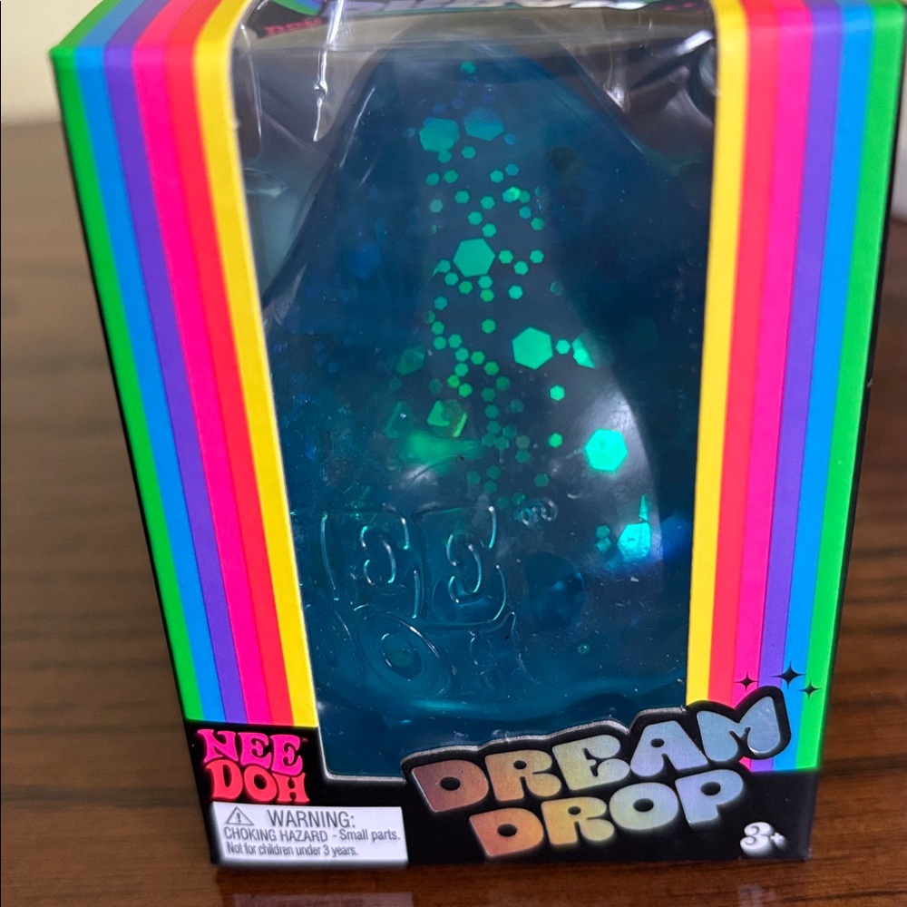Needoh Dream Drop blue Glitter sensory toy